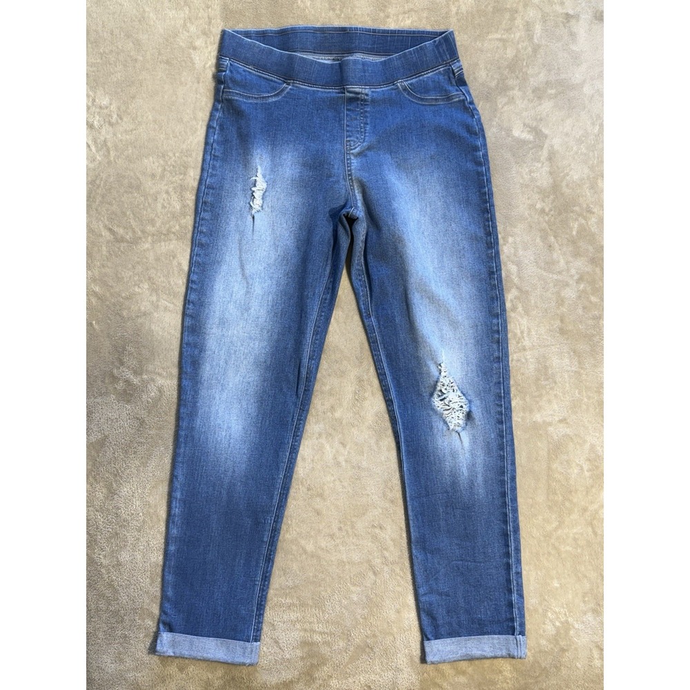 Members Mark Womens Stretch Blue Jeans Jegging Legging Faux Front Pockets‎